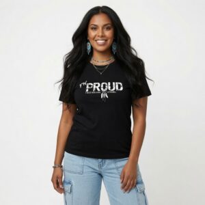 Women’s "PROUD" high-waisted t-shirt