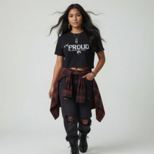 skxPl Women’s "PROUD" Crop Top
