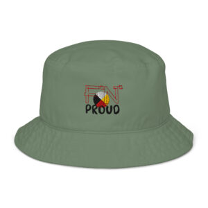 Organic "PROUD" Embroidered Bucket Hat